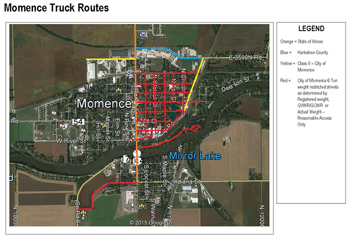 image of truck route map